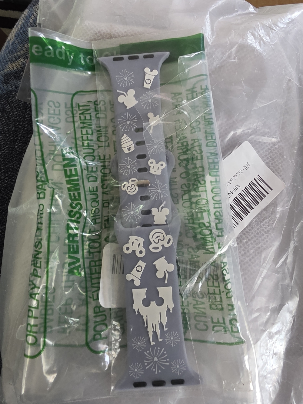Disney Parks Themed Silicone Watch Band for Apple Smart Watch 42/44/45/49mm